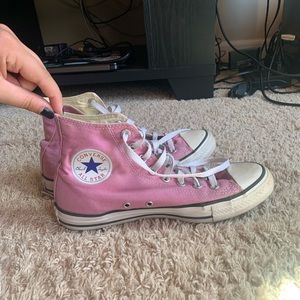 Pink high top Converse!
